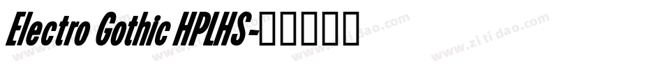Electro Gothic HPLHS字体转换